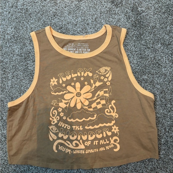 Volcom Tan Graphic Crop Top - Picture 4 of 7